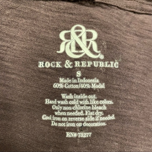 Rock & Republic Skull Graphic Short Sleeve T-Shirt EUC Size - Small - Picture 4 of 4